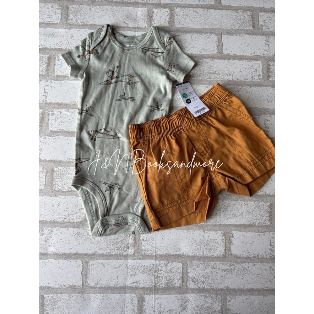 NWT Carter's Planes 2pc Short and Bodysuit Set Size‎ 6 Months